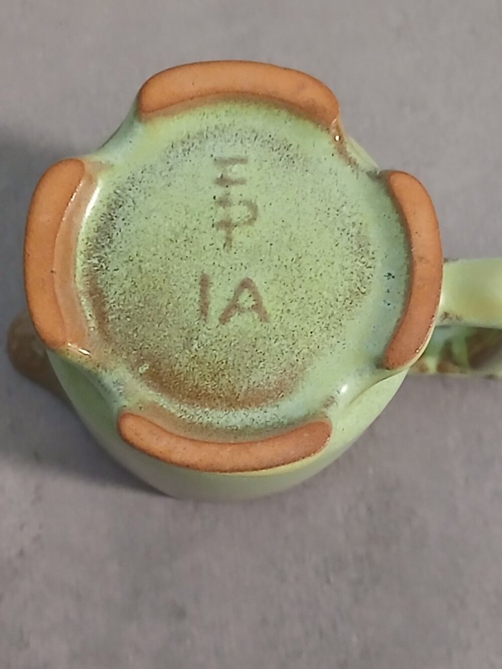 Frankoma Pottery "Plainsman Green" Small Creamer - Picture 6 of 7